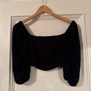 Aritiza Wilfred Elegant Black Women's Top